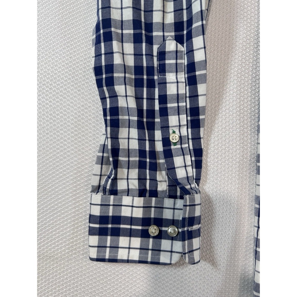 Tommy Hilfiger Mens M Blue Plaid Slim Fit Button Up Shirt 15.5 32/33 - Picture 5 of 7